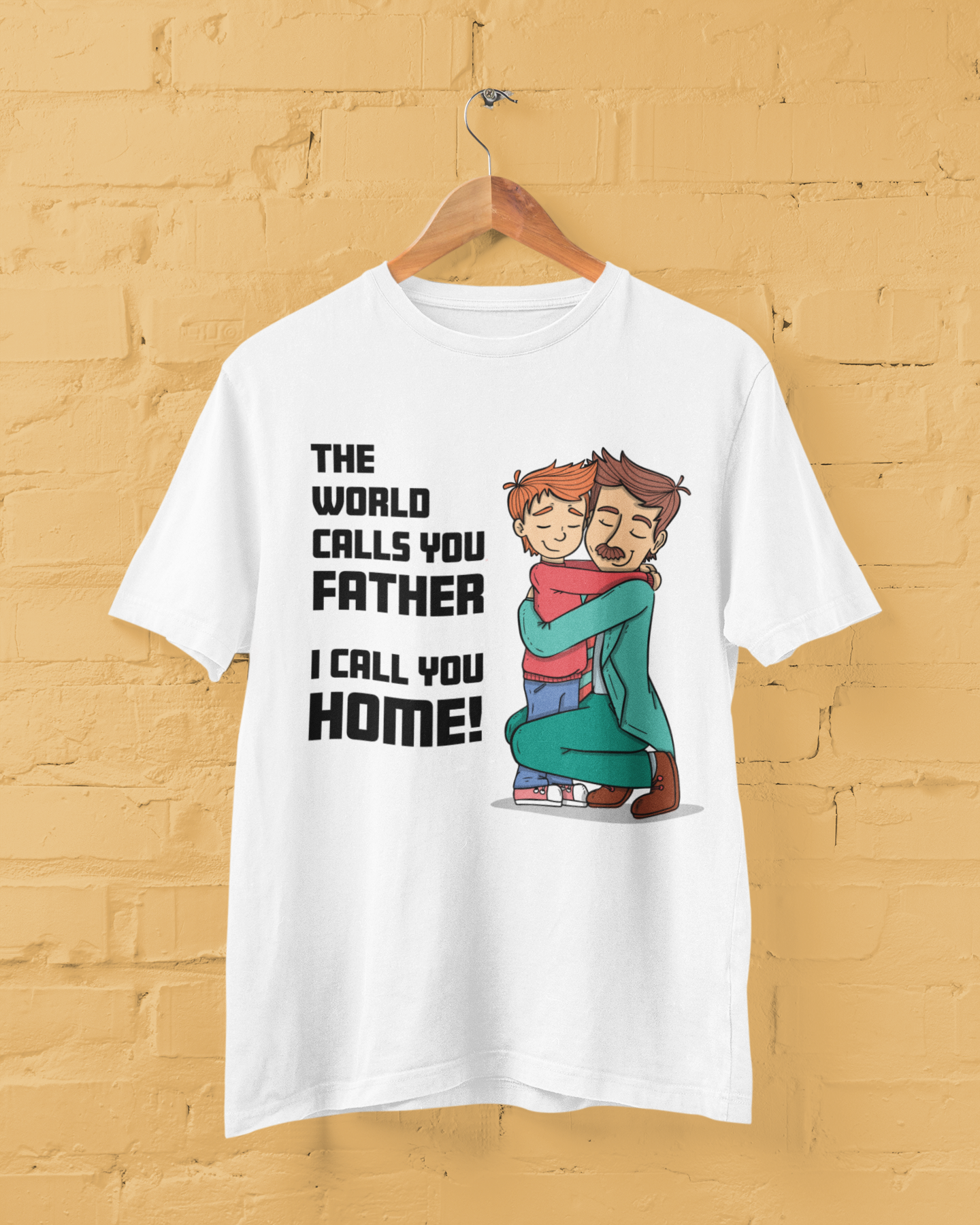 "Home Is Where Dad Is" – Father's Day Tribute T-Shirt