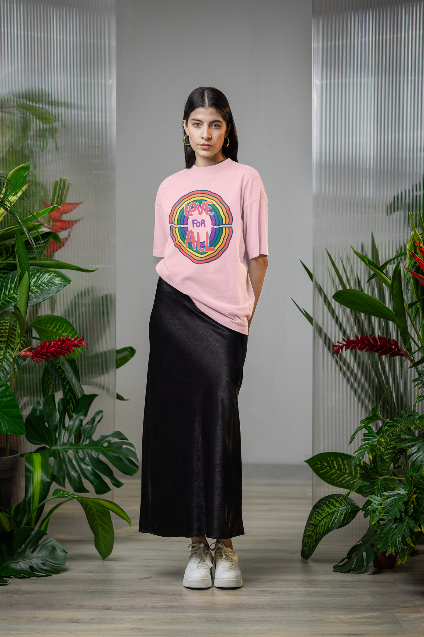 Love for All β LGBTQ+ Pride Oversized T-Shirt | Unisex 240 GSM Cotton