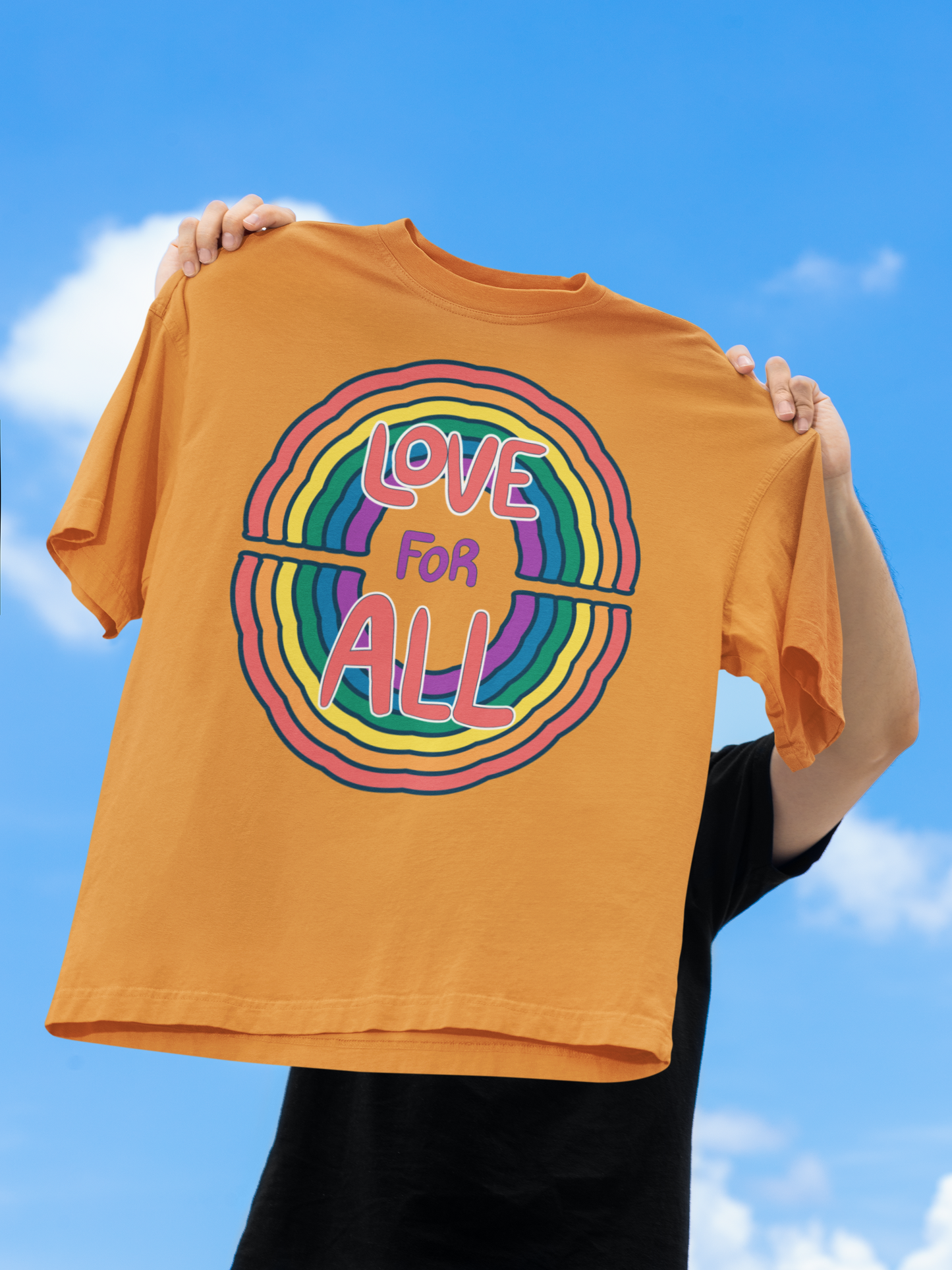 Love for All – LGBTQ+ Pride Oversized T-Shirt | Unisex 240 GSM Cotton