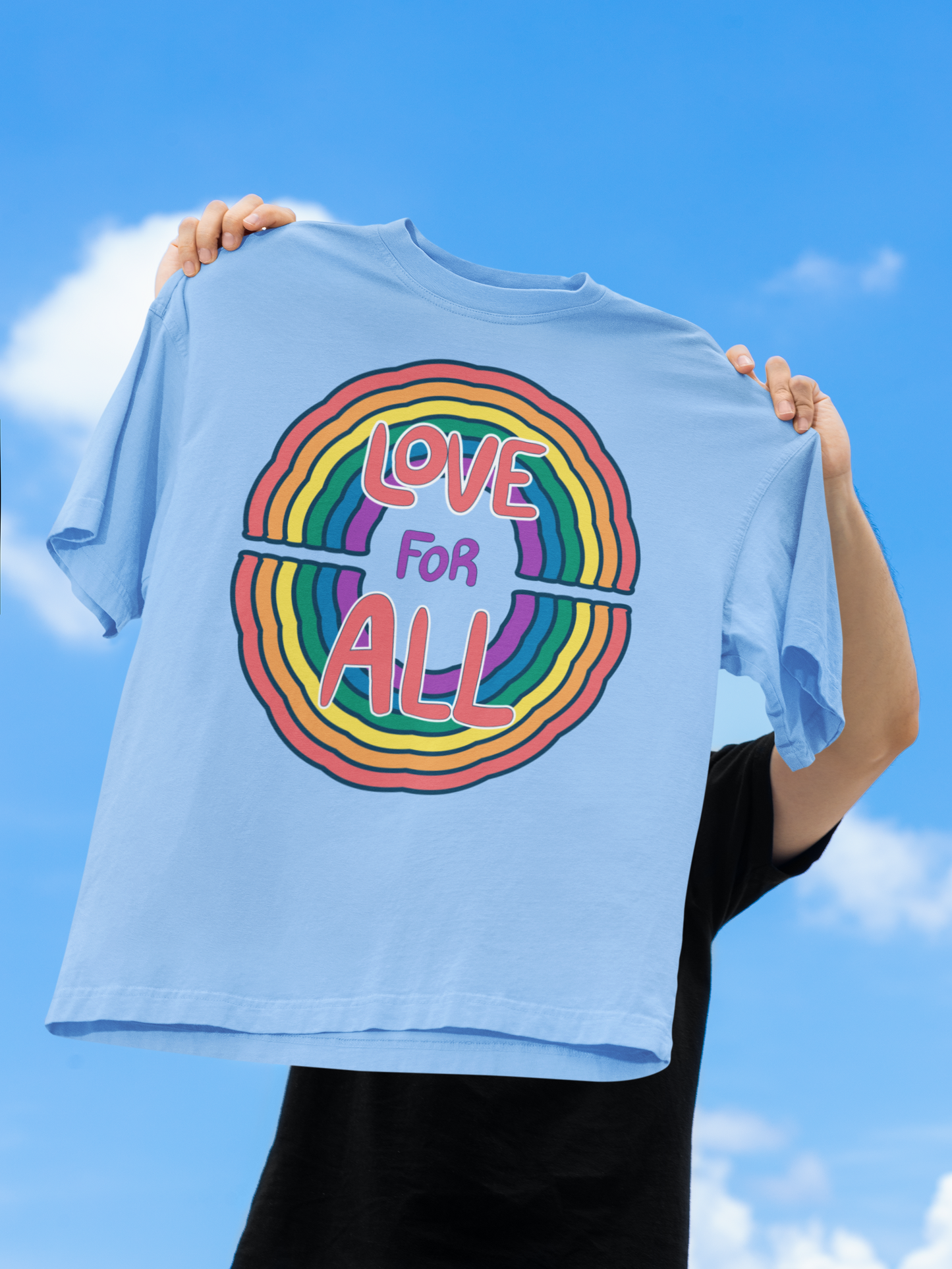 Love for All – LGBTQ+ Pride Oversized T-Shirt | Unisex 240 GSM Cotton