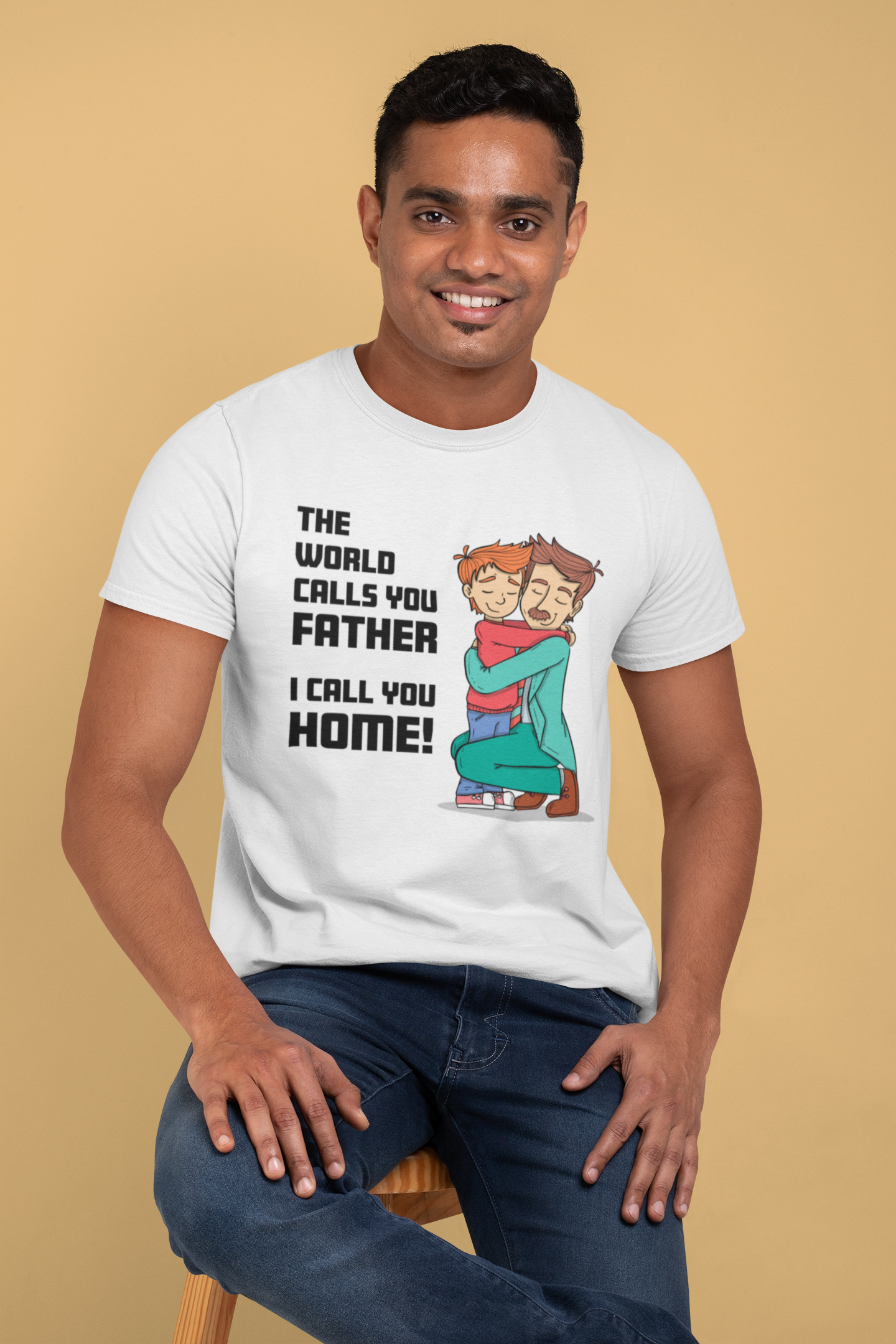 "Home Is Where Dad Is" – Father's Day Tribute T-Shirt