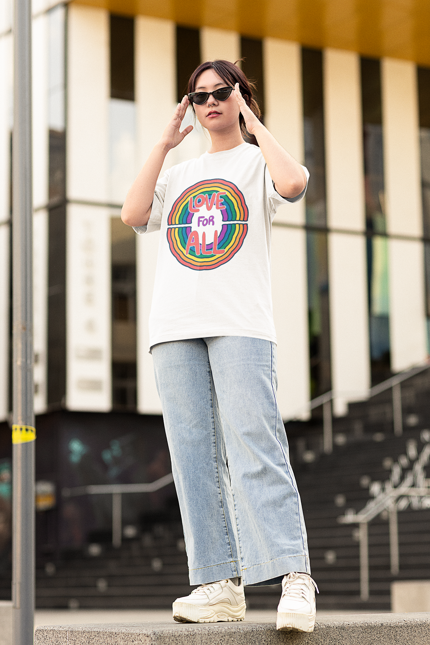 Love for All – LGBTQ+ Pride Oversized T-Shirt | Unisex 240 GSM Cotton
