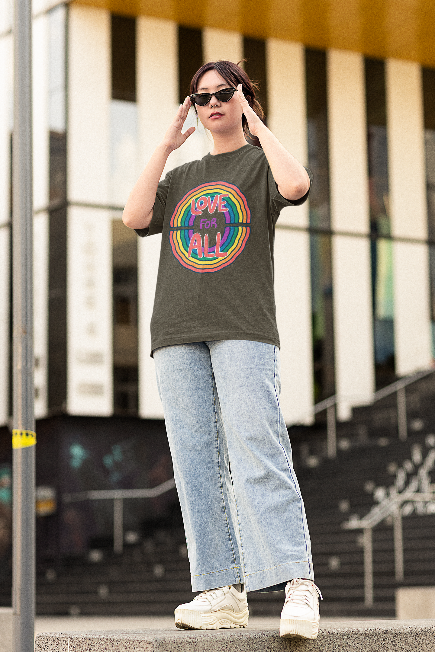 Love for All – LGBTQ+ Pride Oversized T-Shirt | Unisex 240 GSM Cotton