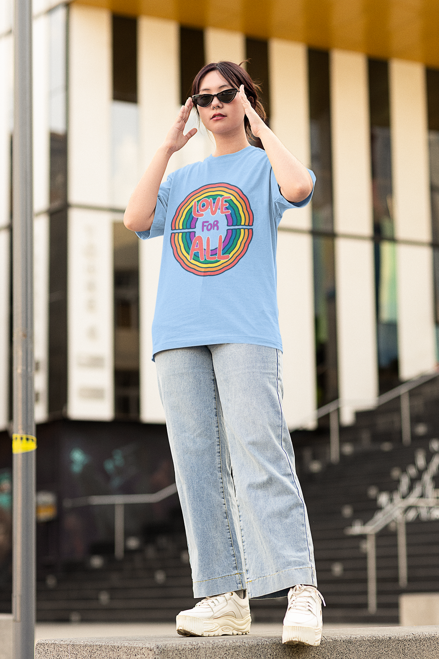 Love for All – LGBTQ+ Pride Oversized T-Shirt | Unisex 240 GSM Cotton