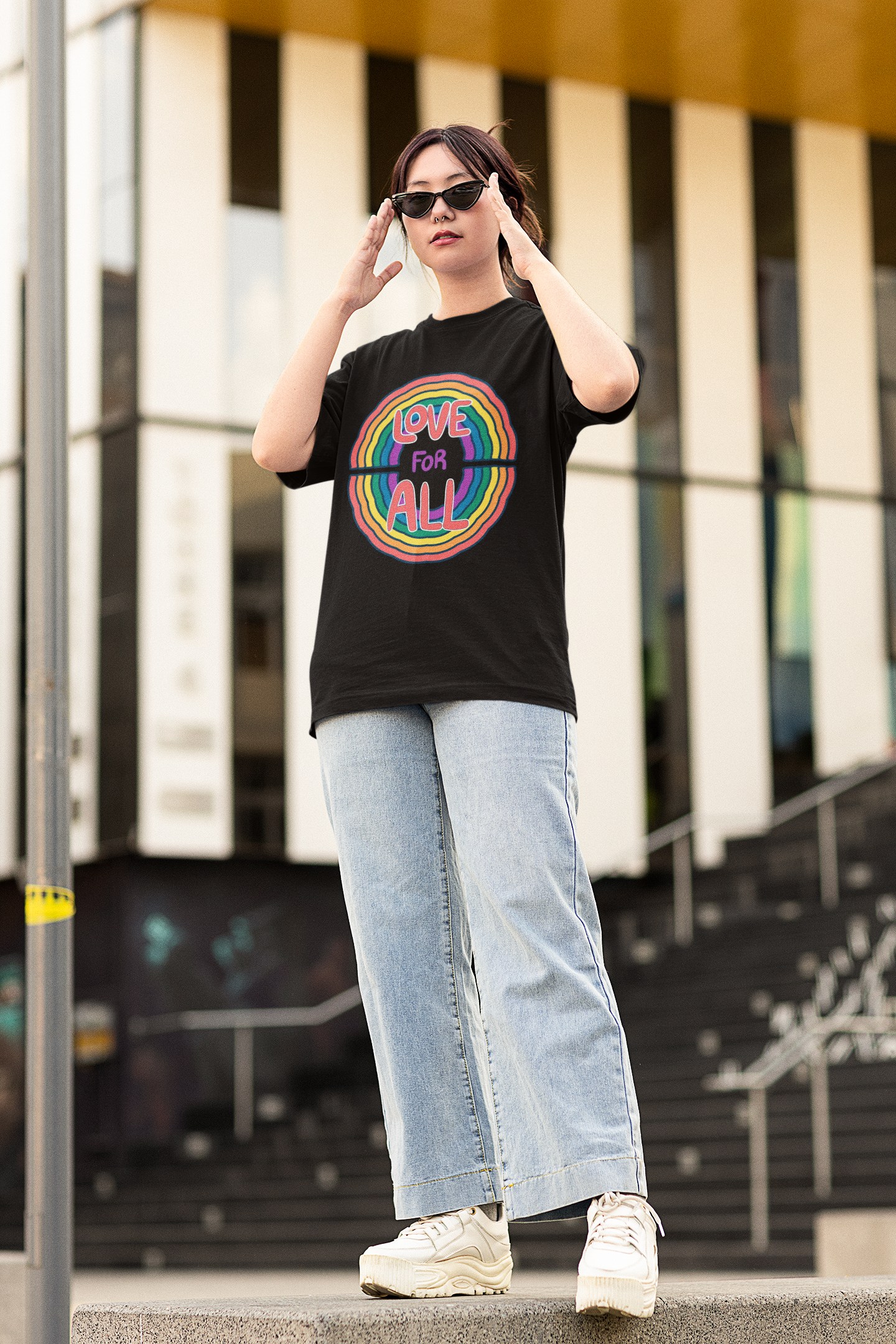 Love for All – LGBTQ+ Pride Oversized T-Shirt | Unisex 240 GSM Cotton
