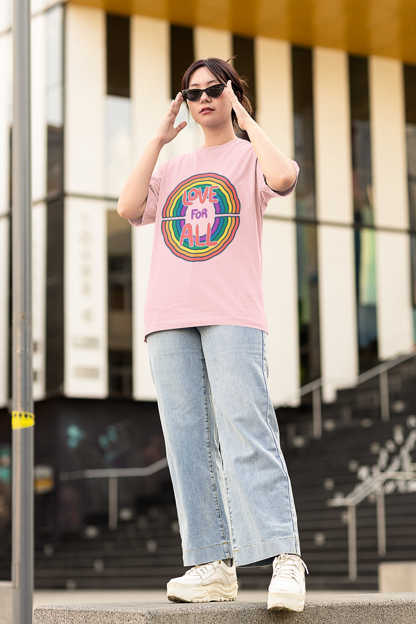 Love for All – LGBTQ+ Pride Oversized T-Shirt | Unisex 240 GSM Cotton