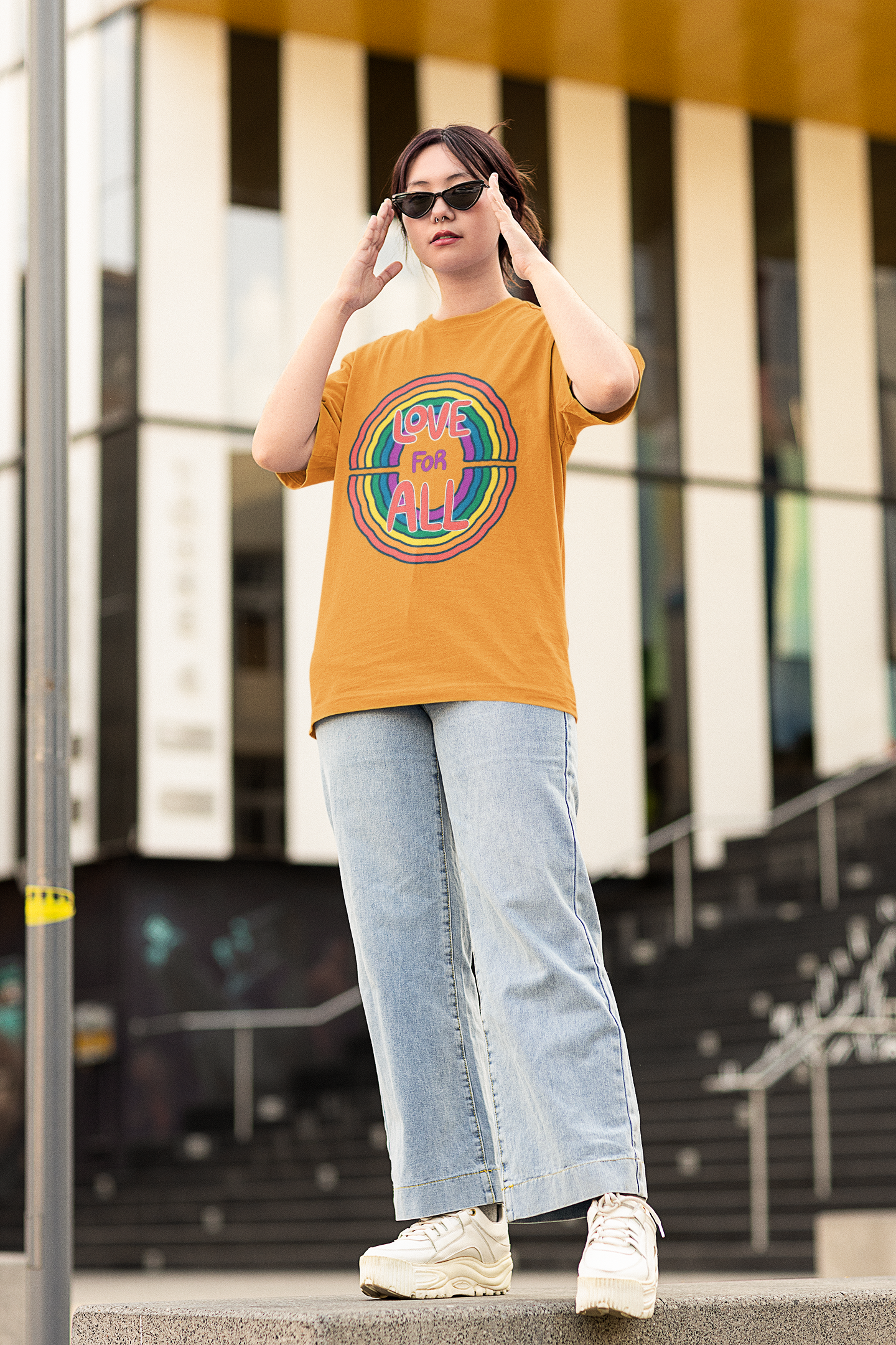 Love for All – LGBTQ+ Pride Oversized T-Shirt | Unisex 240 GSM Cotton