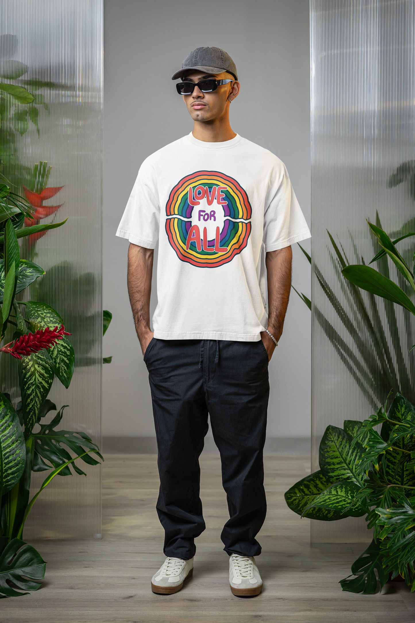 Love for All – LGBTQ+ Pride Oversized T-Shirt | Unisex 240 GSM Cotton