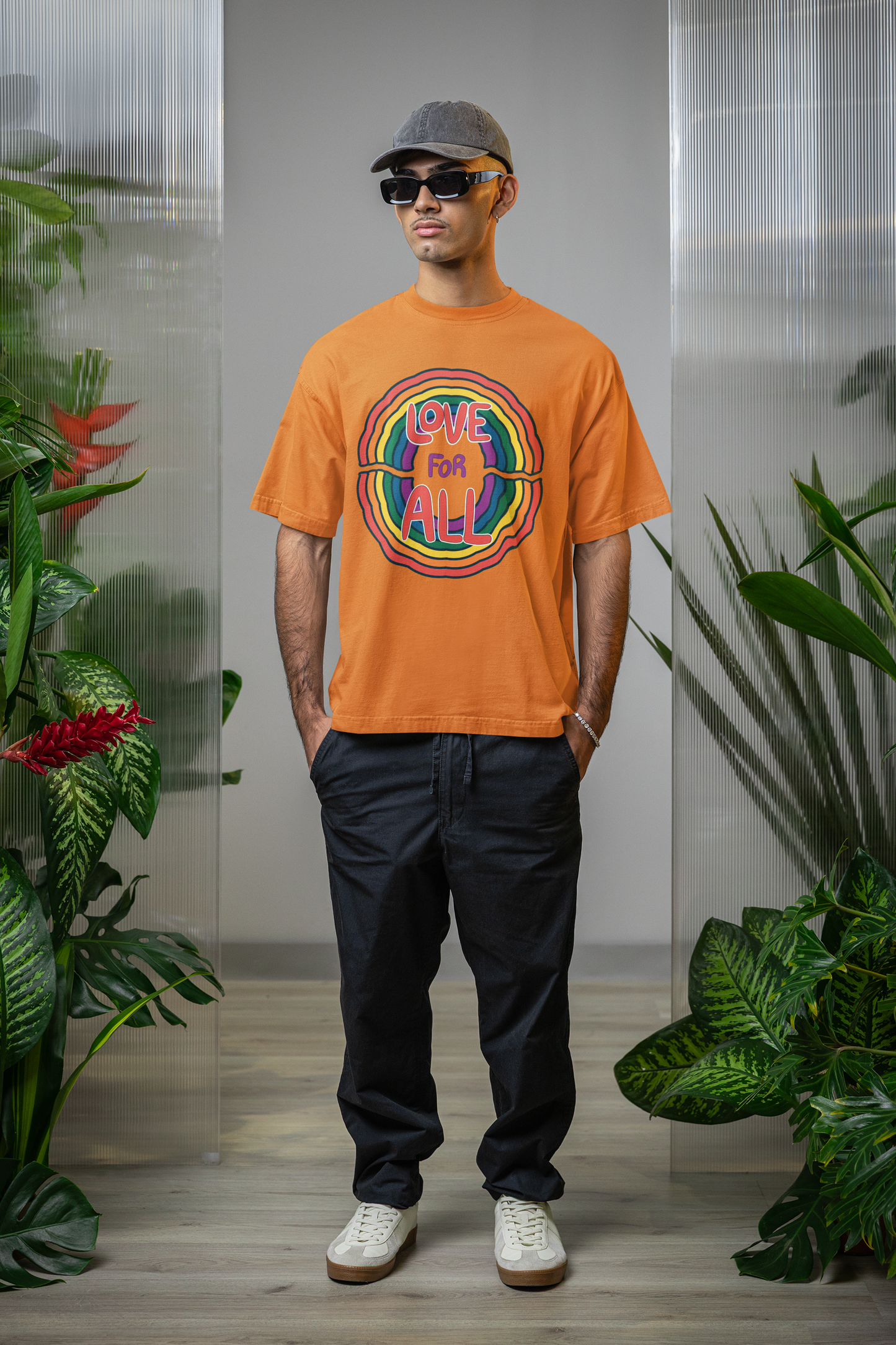 Love for All – LGBTQ+ Pride Oversized T-Shirt | Unisex 240 GSM Cotton
