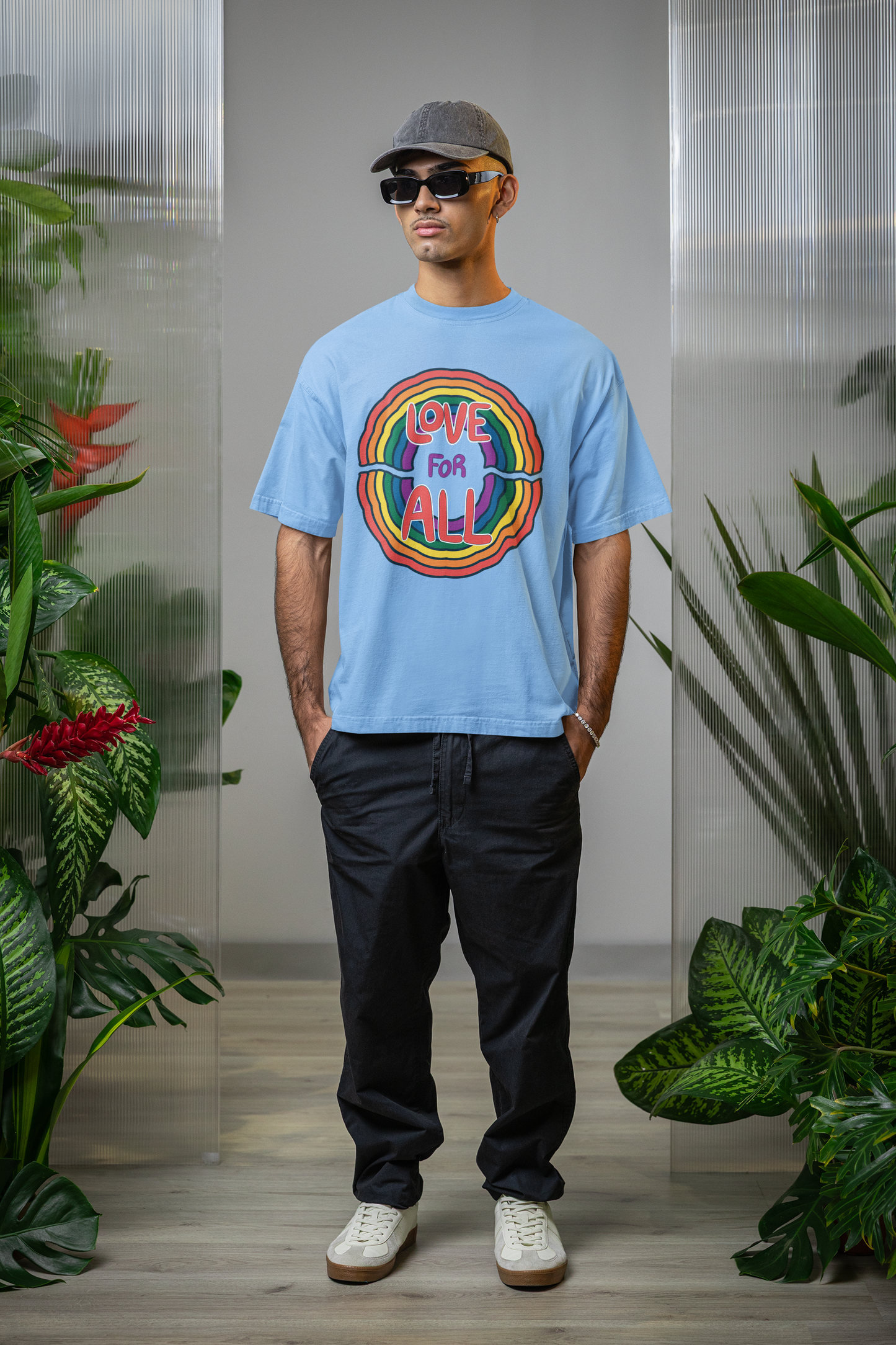 Love for All – LGBTQ+ Pride Oversized T-Shirt | Unisex 240 GSM Cotton