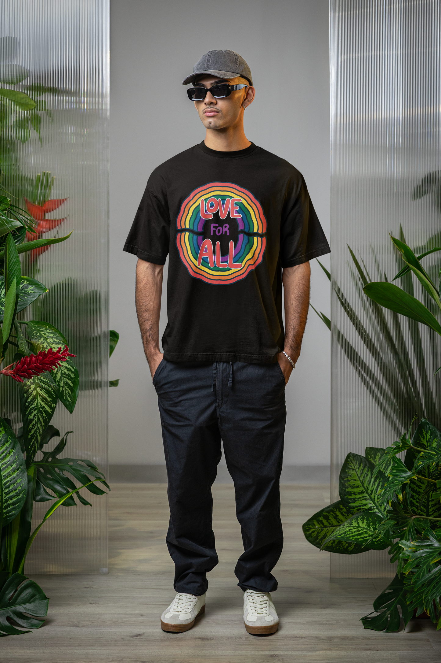 Love for All – LGBTQ+ Pride Oversized T-Shirt | Unisex 240 GSM Cotton