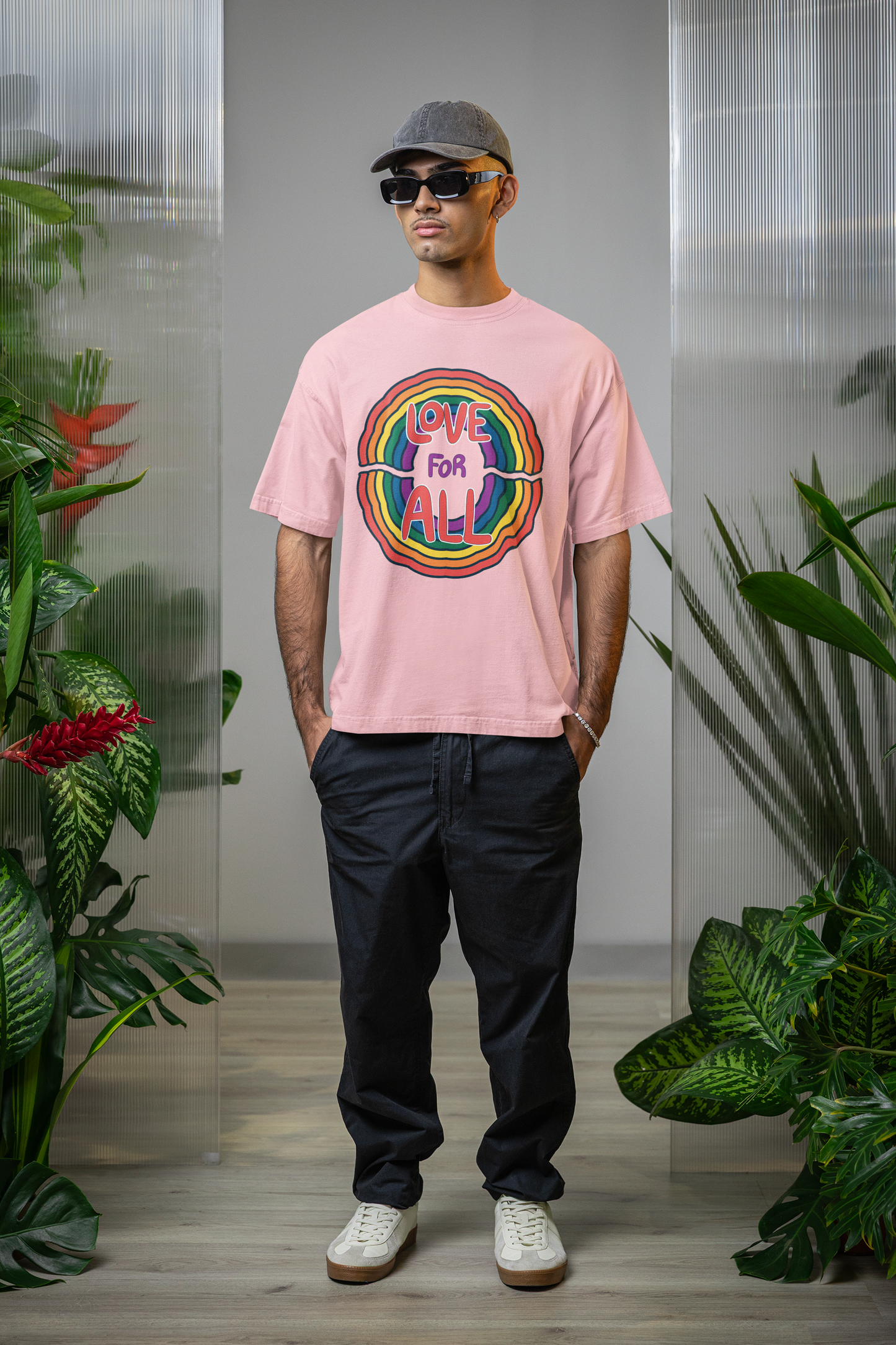 Love for All – LGBTQ+ Pride Oversized T-Shirt | Unisex 240 GSM Cotton