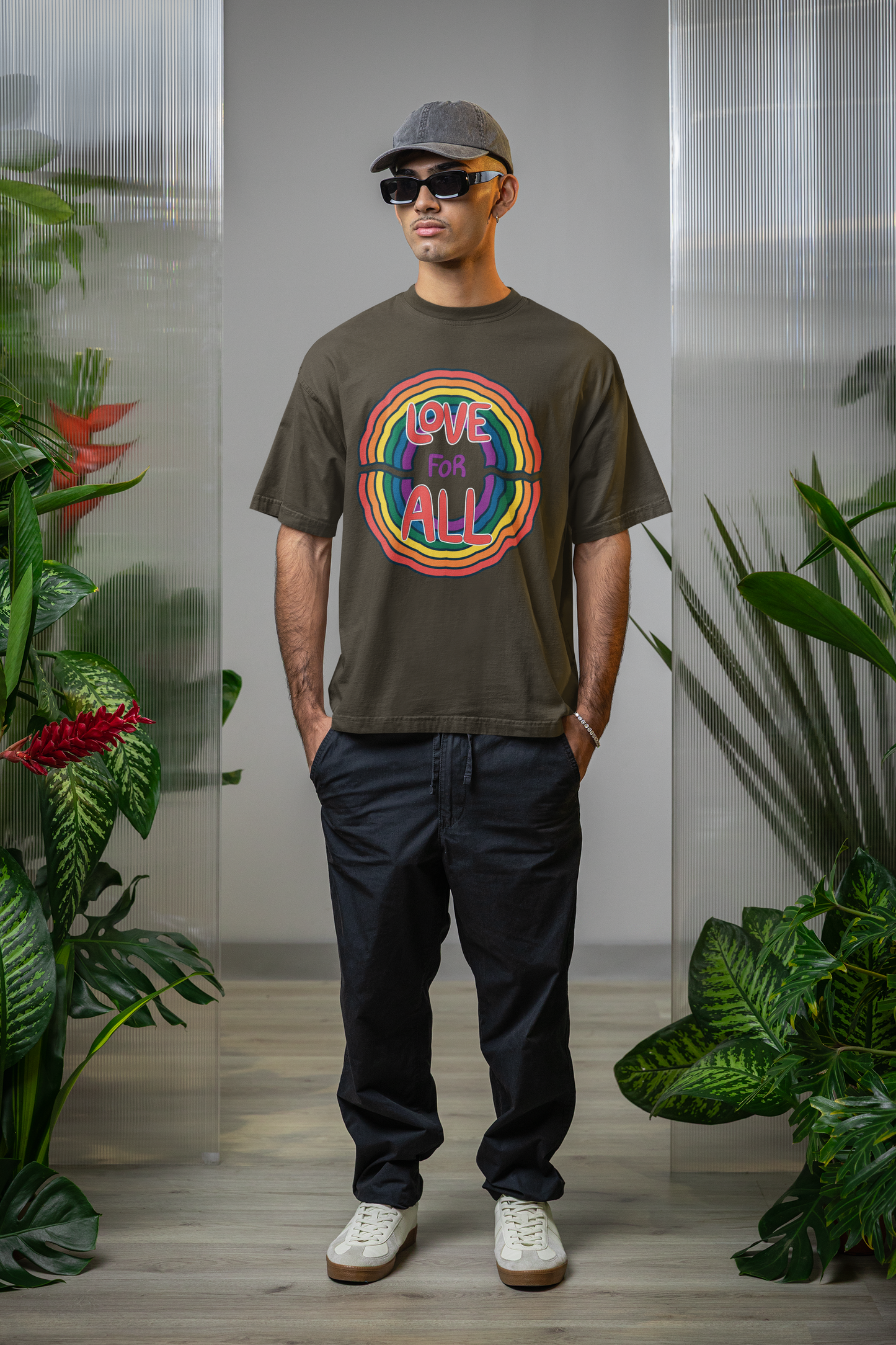 Love for All – LGBTQ+ Pride Oversized T-Shirt | Unisex 240 GSM Cotton