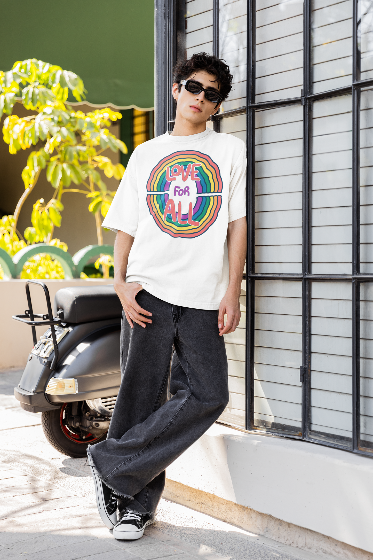 Love for All – LGBTQ+ Pride Oversized T-Shirt | Unisex 240 GSM Cotton