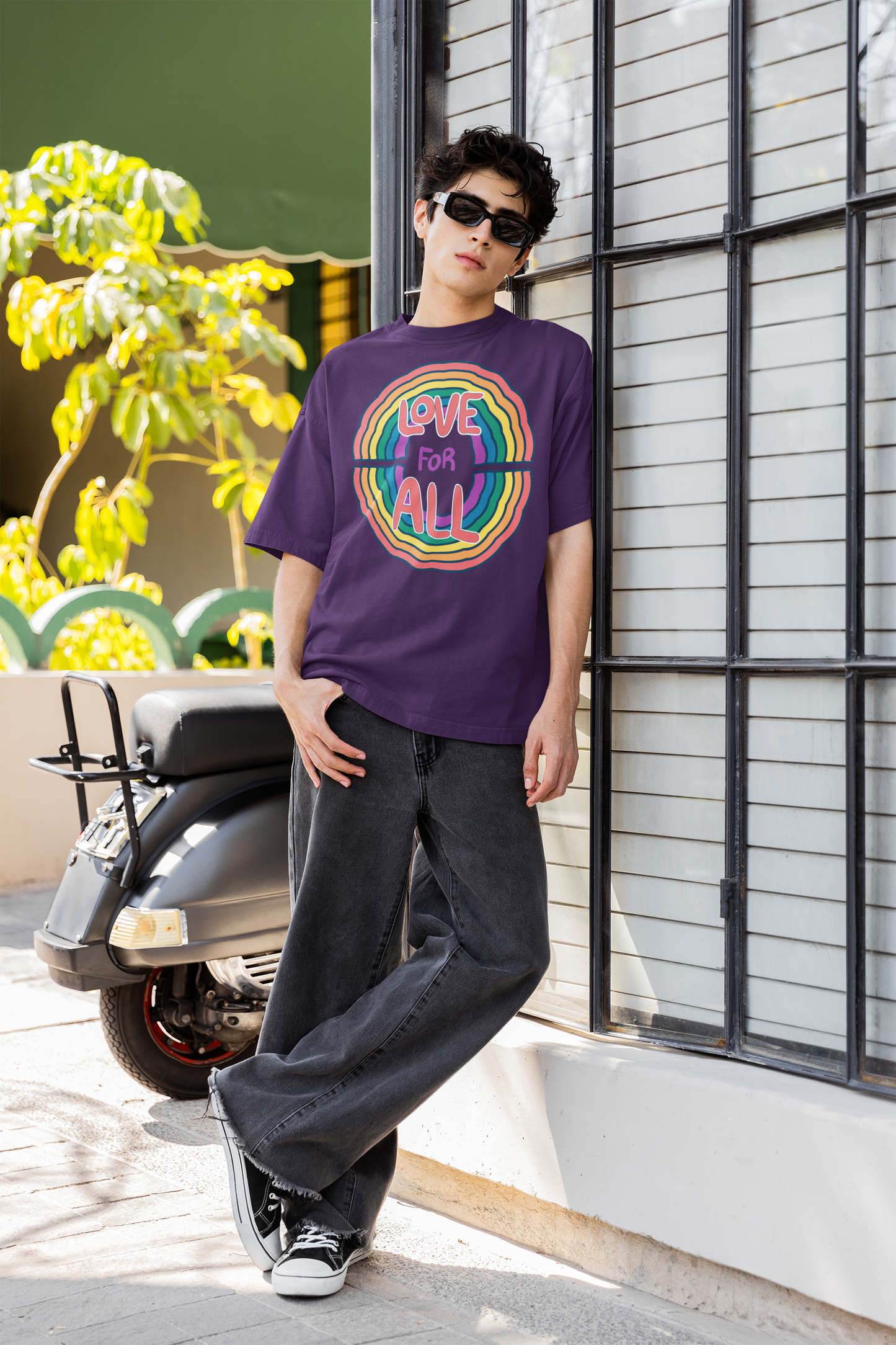 Love for All – LGBTQ+ Pride Oversized T-Shirt | Unisex 240 GSM Cotton