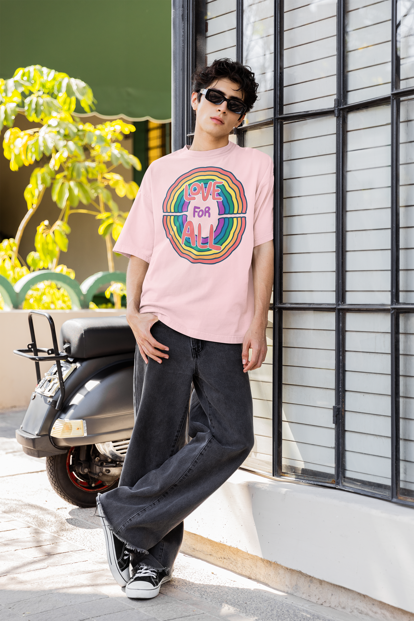 Love for All – LGBTQ+ Pride Oversized T-Shirt | Unisex 240 GSM Cotton