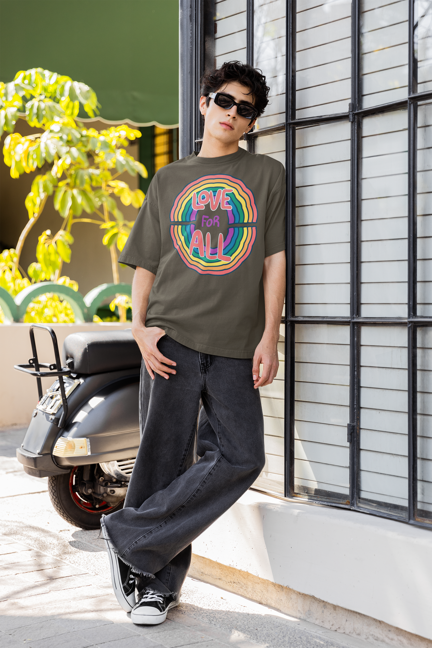 Love for All – LGBTQ+ Pride Oversized T-Shirt | Unisex 240 GSM Cotton