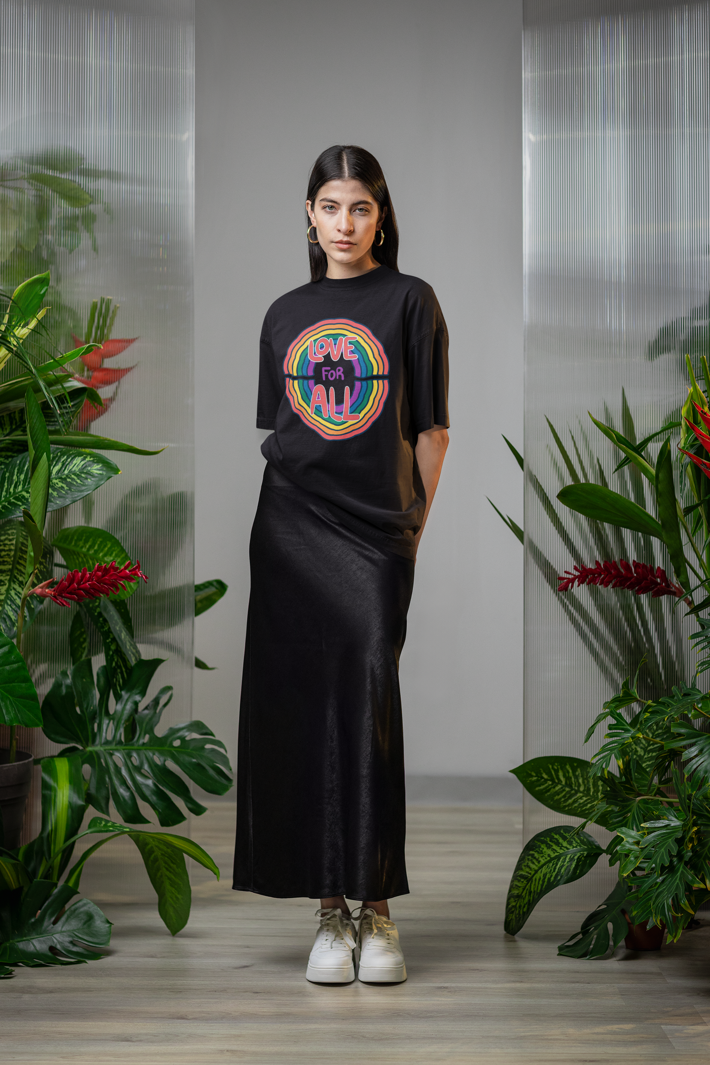 Love for All – LGBTQ+ Pride Oversized T-Shirt | Unisex 240 GSM Cotton