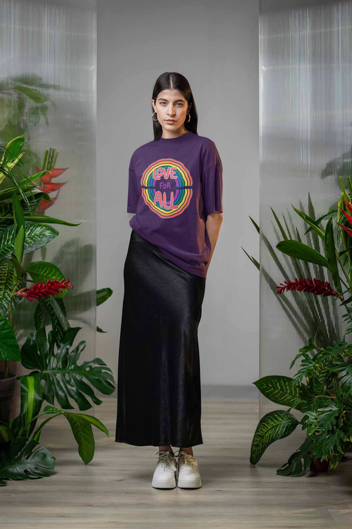 Love for All – LGBTQ+ Pride Oversized T-Shirt | Unisex 240 GSM Cotton