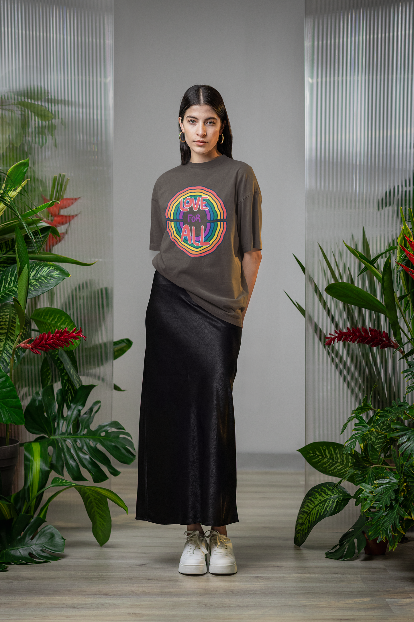 Love for All – LGBTQ+ Pride Oversized T-Shirt | Unisex 240 GSM Cotton