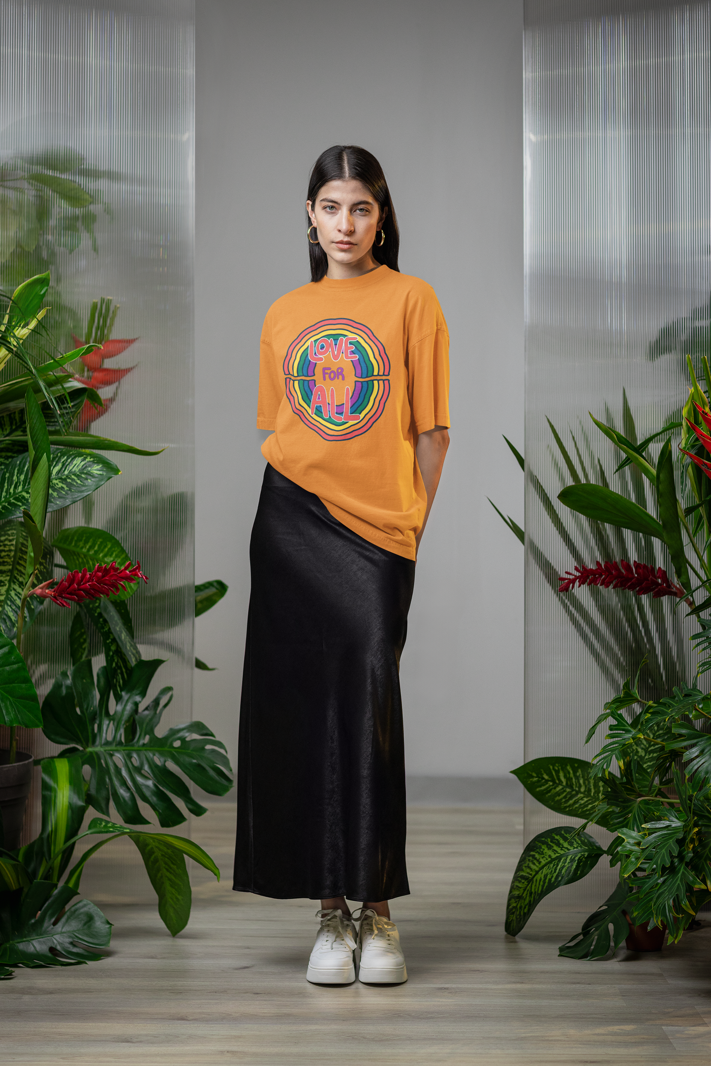 Love for All – LGBTQ+ Pride Oversized T-Shirt | Unisex 240 GSM Cotton