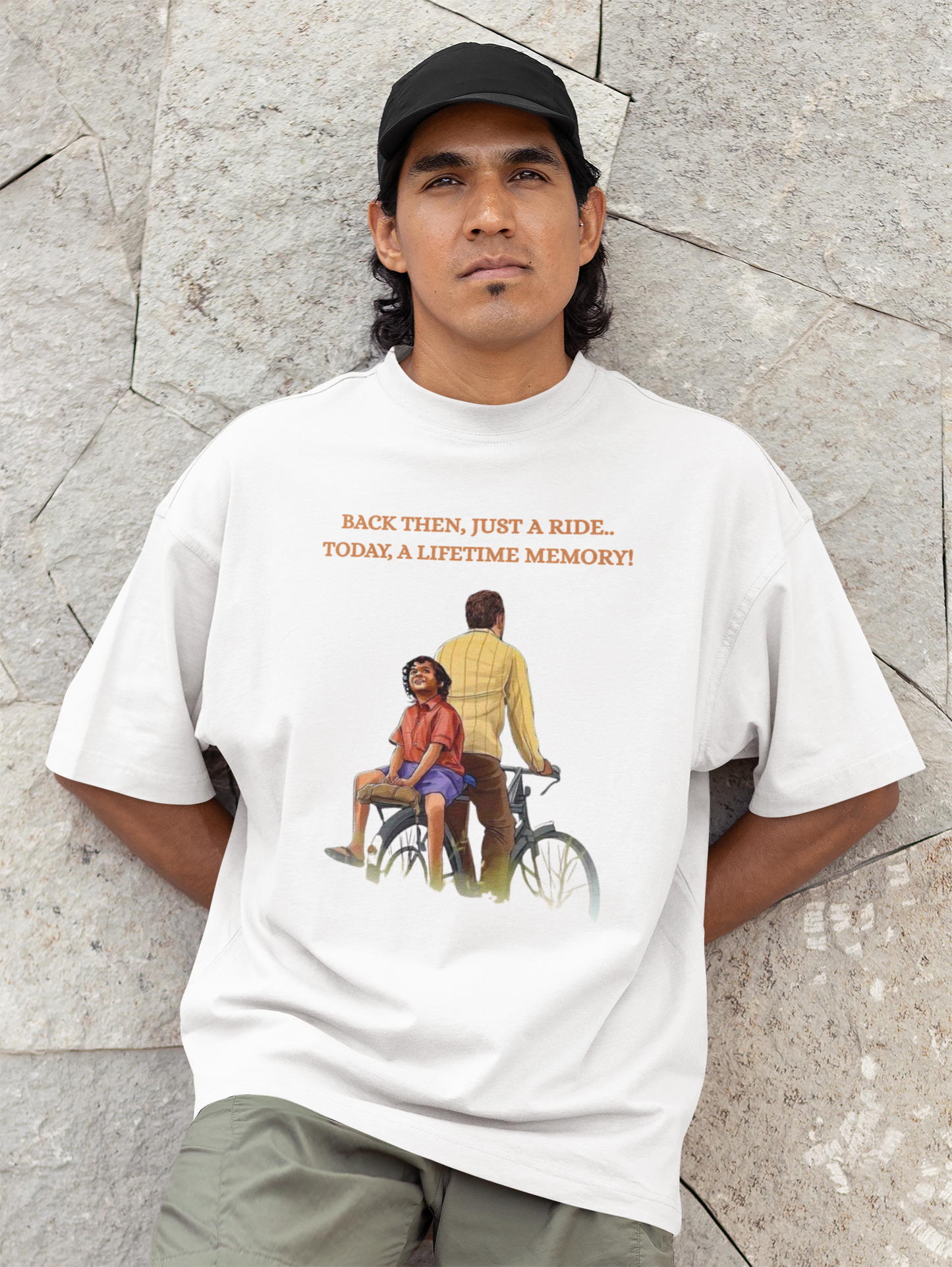 Back Then, Just a Ride – Oversized Father’s Day Tee (240 GSM French Terry Cotton)