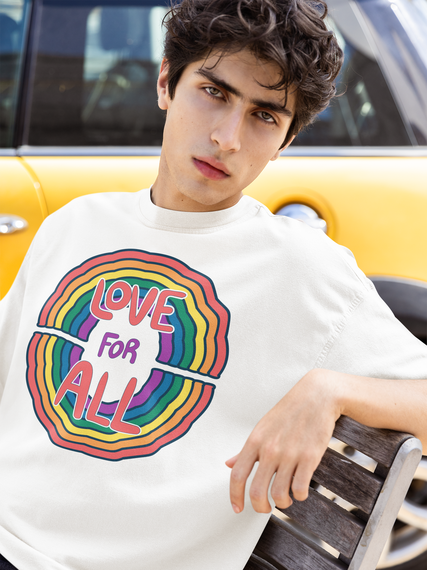 Love for All – LGBTQ+ Pride Oversized T-Shirt | Unisex 240 GSM Cotton