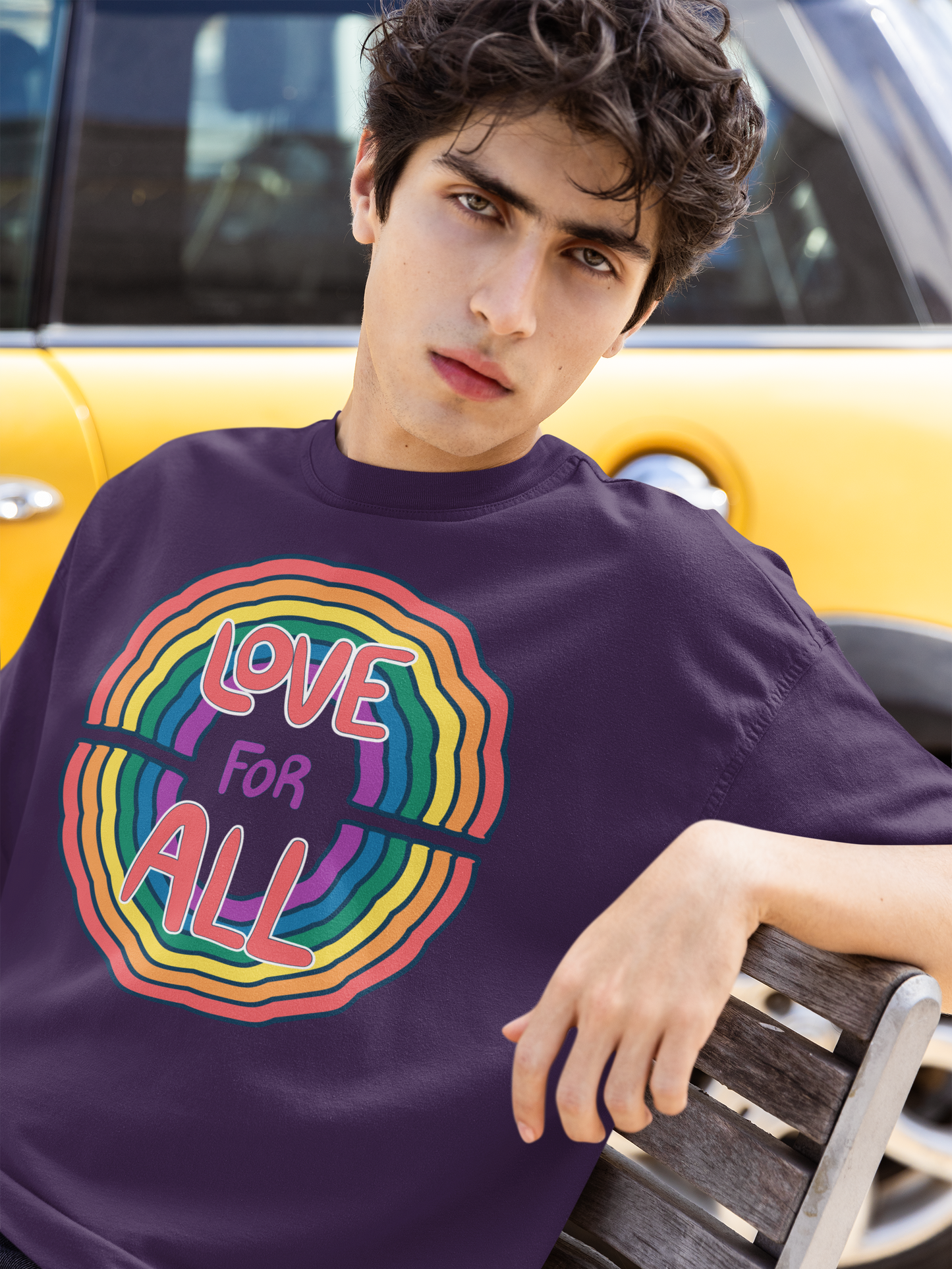 Love for All – LGBTQ+ Pride Oversized T-Shirt | Unisex 240 GSM Cotton