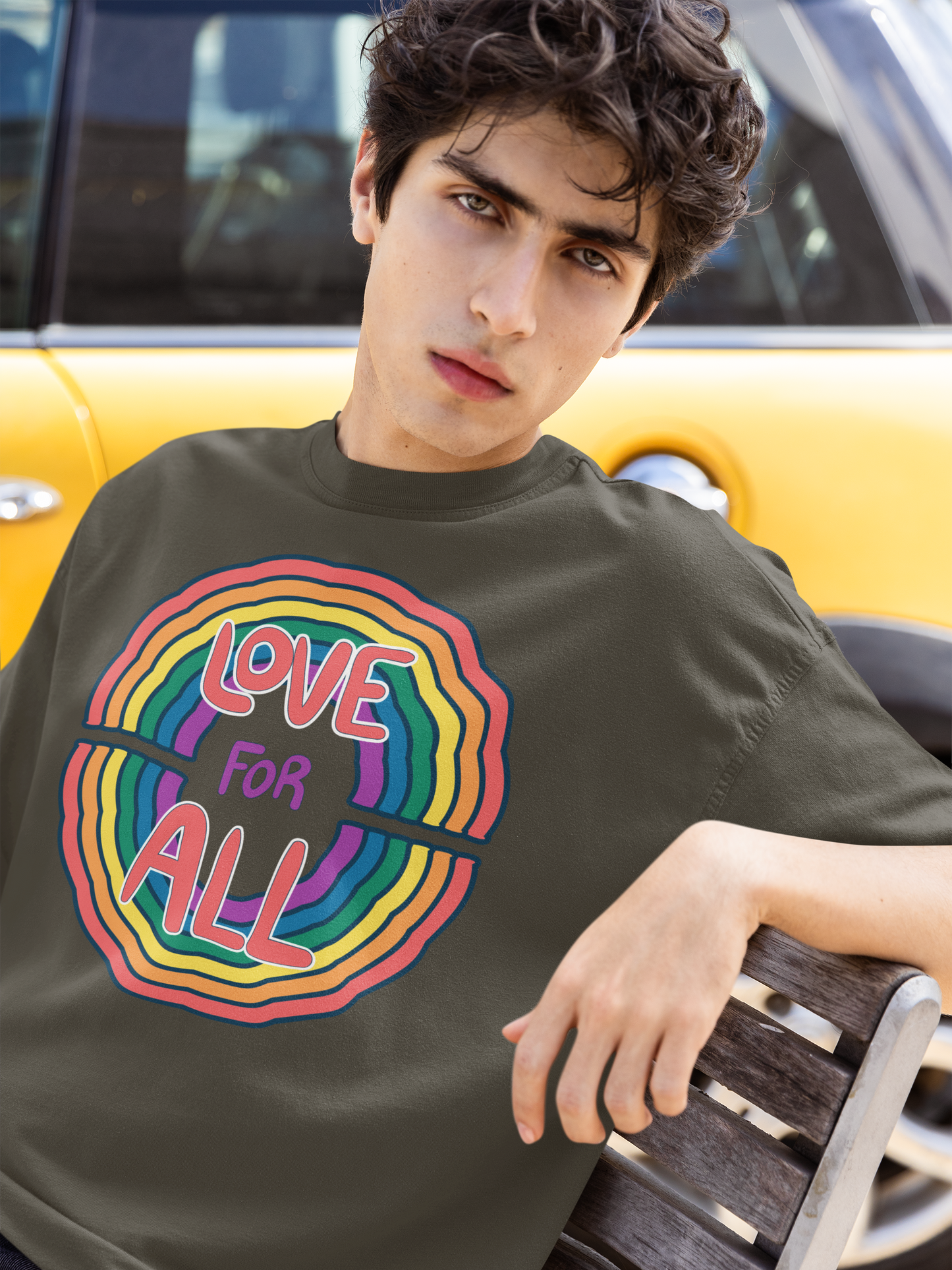 Love for All – LGBTQ+ Pride Oversized T-Shirt | Unisex 240 GSM Cotton