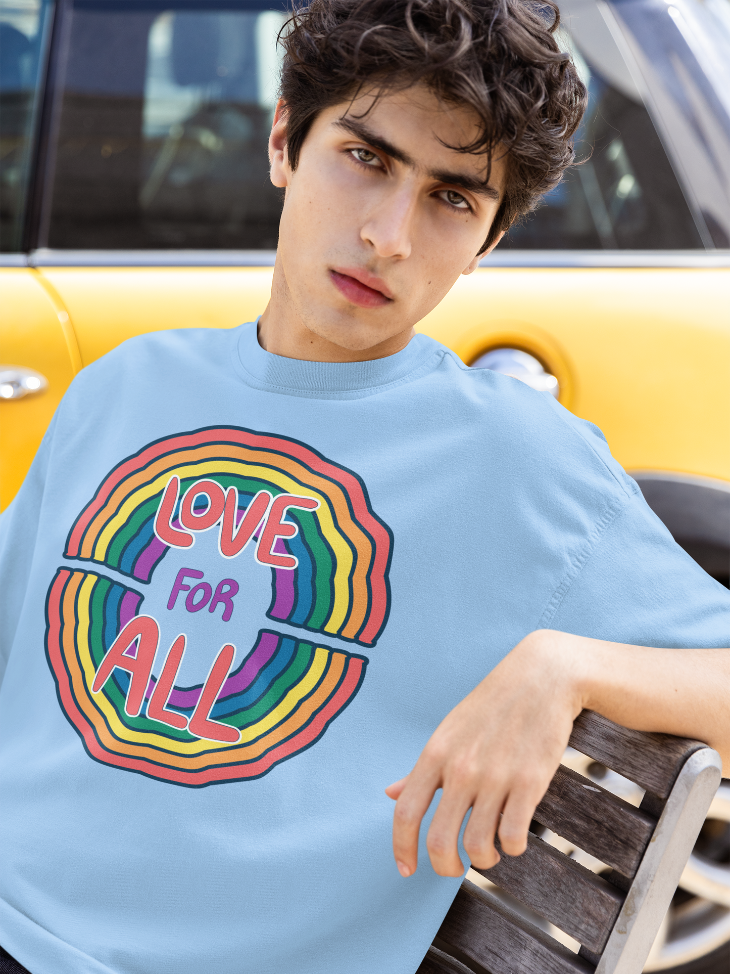 Love for All – LGBTQ+ Pride Oversized T-Shirt | Unisex 240 GSM Cotton