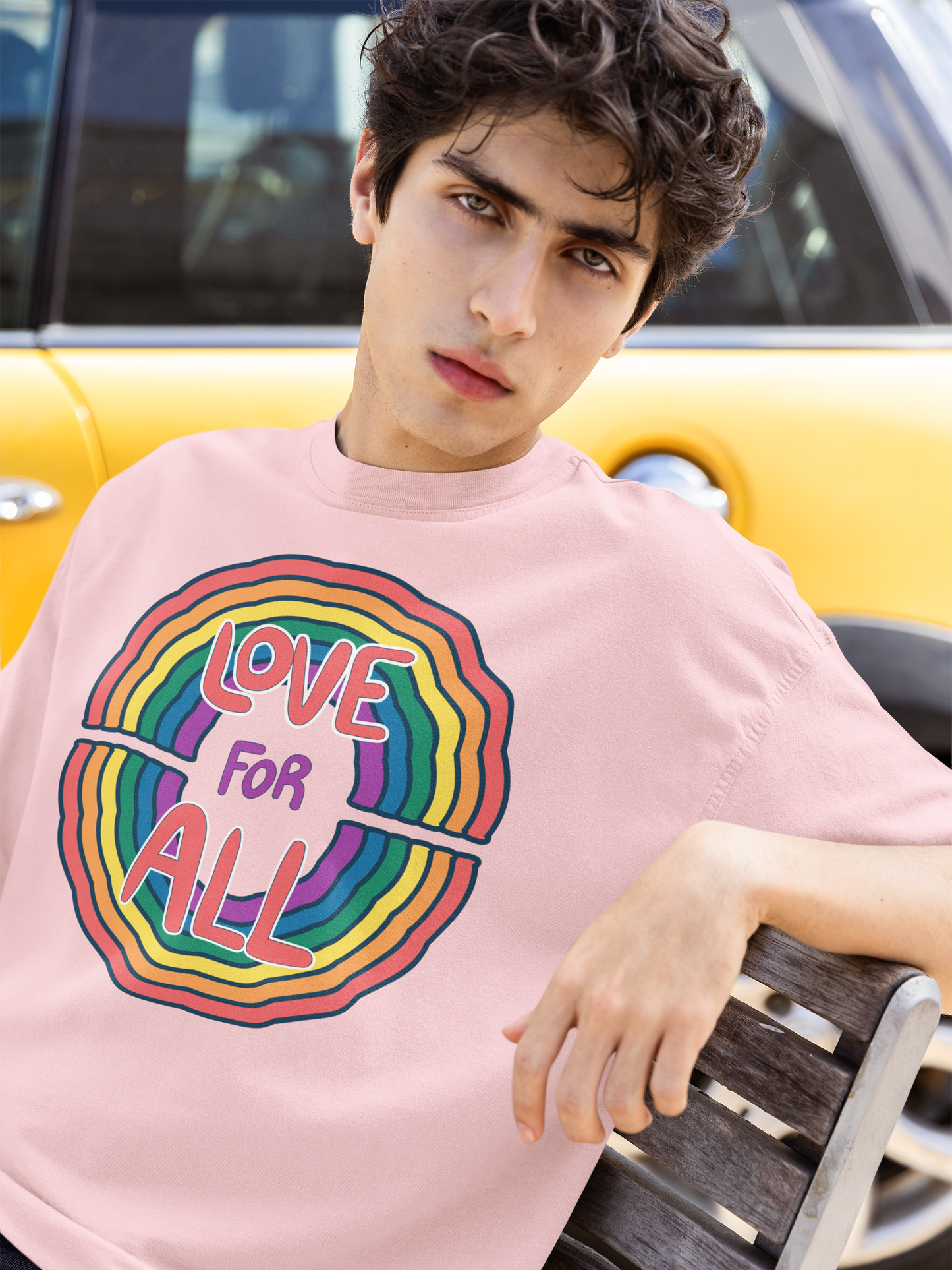 Love for All – LGBTQ+ Pride Oversized T-Shirt | Unisex 240 GSM Cotton