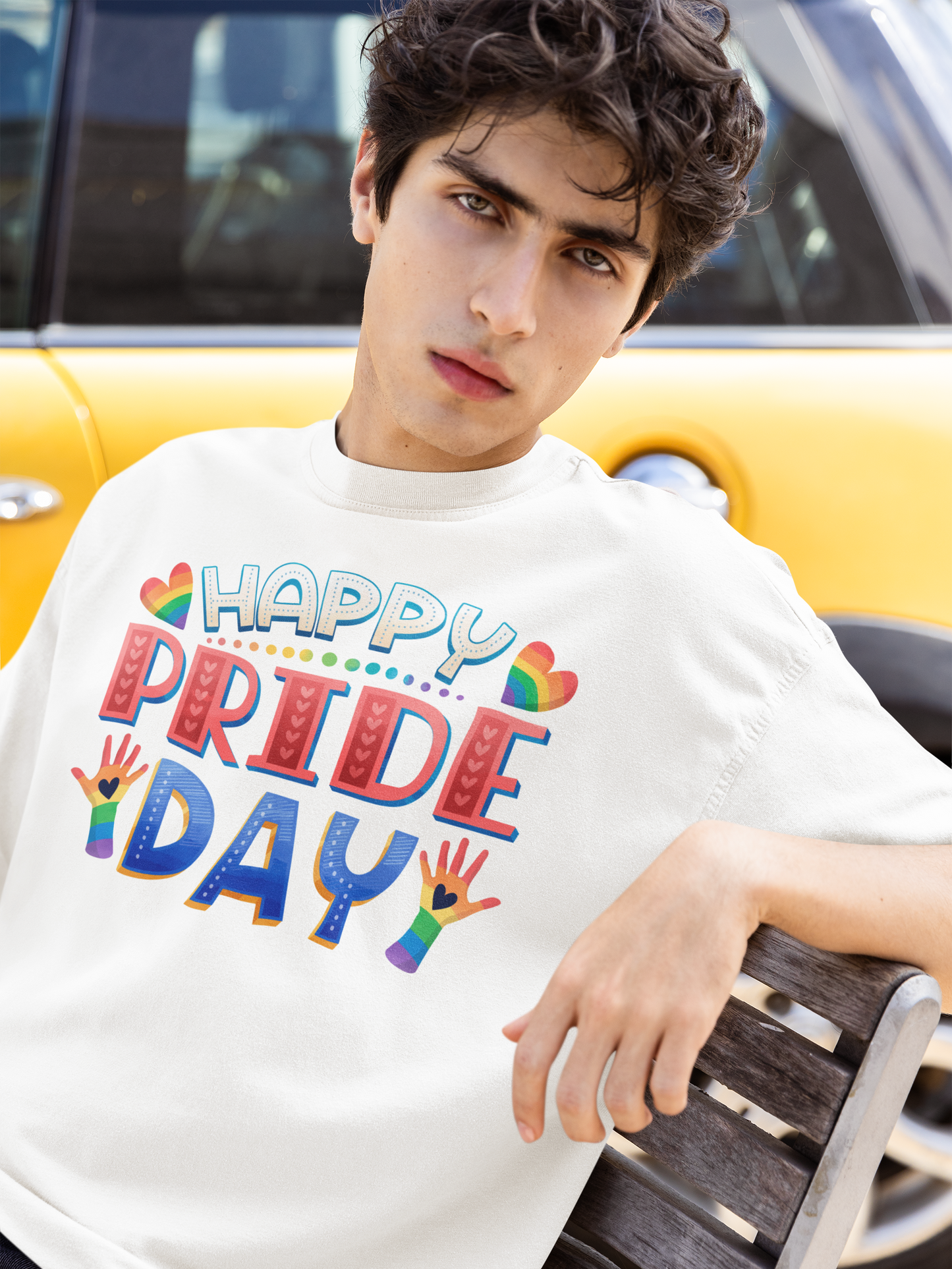 Happy Pride Day – Unisex Oversized T-Shirt (Pride Edition)