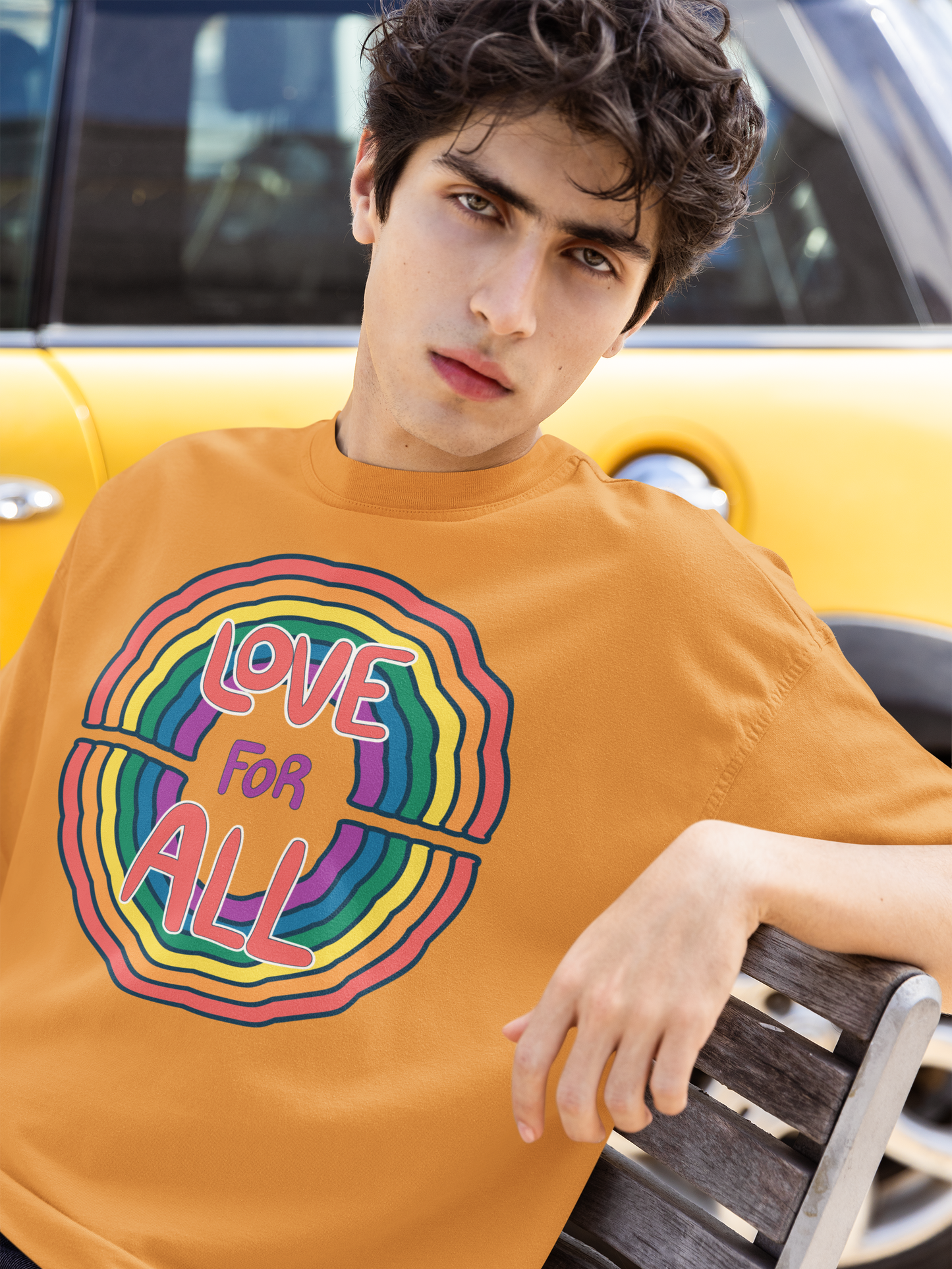 Love for All – LGBTQ+ Pride Oversized T-Shirt | Unisex 240 GSM Cotton