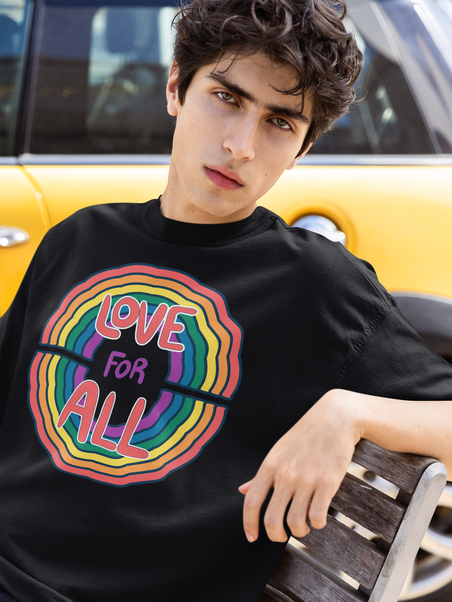 Love for All – LGBTQ+ Pride Oversized T-Shirt | Unisex 240 GSM Cotton