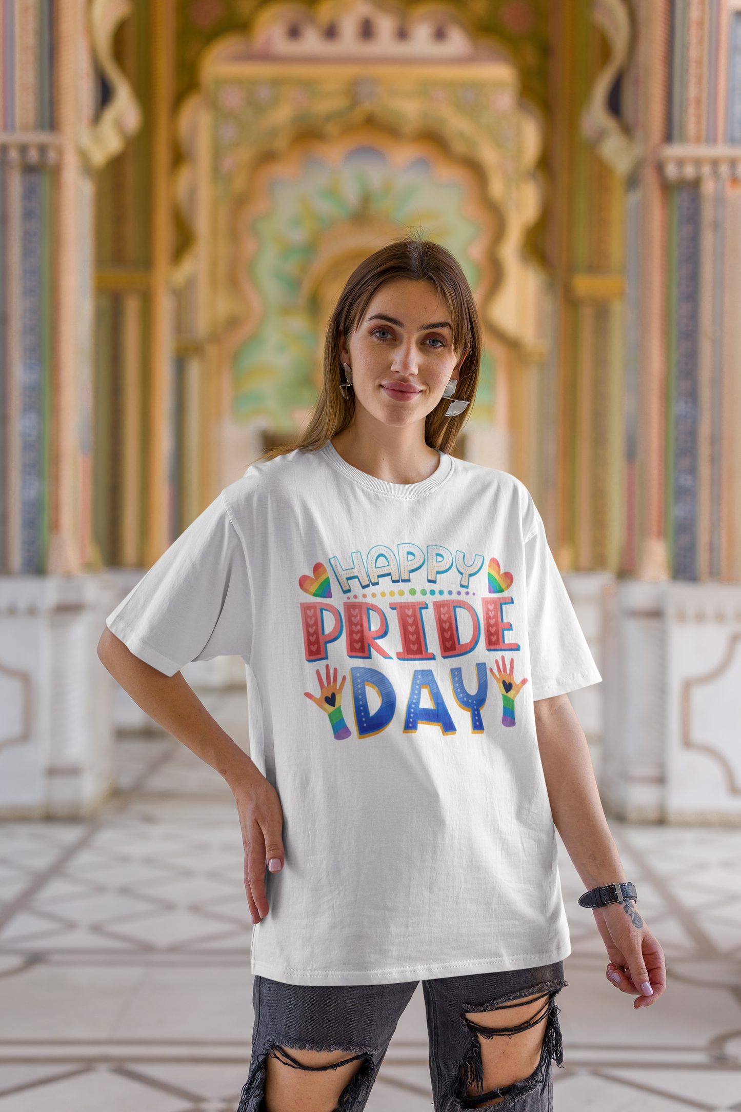 Happy Pride Day – Unisex Oversized T-Shirt (Pride Edition)